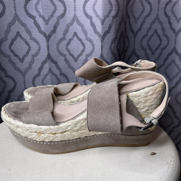 Stuart Weitzman Espadrilles Wedge Sandals 8 M Open Toe Womens Ankle Strap shoes - Picture 7 of 13